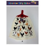 Crochet Top Hand Towel / Tea Towel - Know Your Chickens Crochet Top Hand Towel / Tea Towel - Know Your Chickens